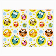 Owl Bird Cartoon Large Glasses Cloth (2 Sides)