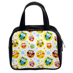 Owl Bird Cartoon Classic Handbag (two Sides) by Bakwanart