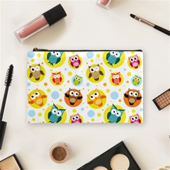 Owl Bird Cartoon Cosmetic Bag (medium) by Bakwanart