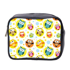 Owl Bird Cartoon Mini Toiletries Bag (two Sides) by Bakwanart