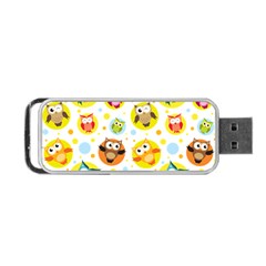 Owl Bird Cartoon Portable Usb Flash (one Side) by Bakwanart