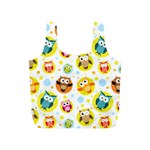 Owl Bird Cartoon Full Print Recycle Bag (S) Front