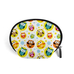 Owl Bird Cartoon Accessory Pouch (small) by Bakwanart