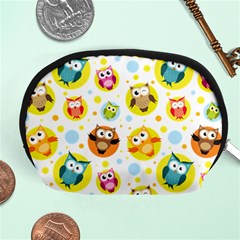 Owl Bird Cartoon Accessory Pouch (medium) by Bakwanart