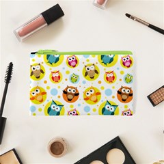 Owl Bird Cartoon Cosmetic Bag (xs) by Bakwanart