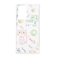 Cats And Food Doodle Seamless Pattern Samsung Galaxy Note 20 Ultra Tpu Uv Case by Bakwanart