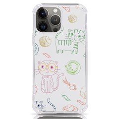 Cats And Food Doodle Seamless Pattern Iphone 13 Pro Max Tpu Uv Print Case by Bakwanart