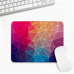 Multicolored Geometric Origami Idea Pattern Small Mousepad by Bakwanart