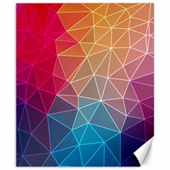 Multicolored Geometric Origami Idea Pattern Canvas 8  X 10  by Bakwanart