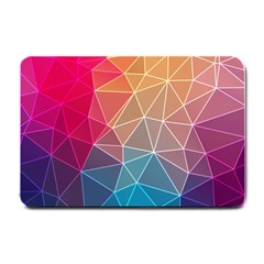 Multicolored Geometric Origami Idea Pattern Small Doormat by Bakwanart