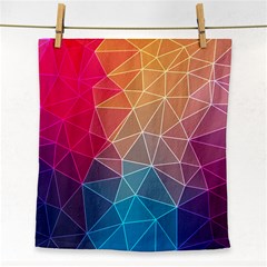 Multicolored Geometric Origami Idea Pattern Face Towel by Bakwanart