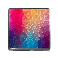 Multicolored Geometric Origami Idea Pattern Memory Card Reader (square 5 Slot) by Bakwanart