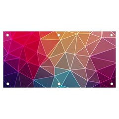 Multicolored Geometric Origami Idea Pattern Banner And Sign 6  X 3  by Bakwanart