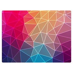 Multicolored Geometric Origami Idea Pattern Premium Plush Fleece Blanket (extra Small) by Bakwanart