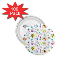 Summer Pattern Colorful Drawing Doodle 1 75  Buttons (100 Pack)  by Bakwanart