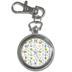 Summer Pattern Colorful Drawing Doodle Key Chain Watches by Bakwanart