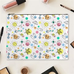 Summer Pattern Colorful Drawing Doodle Cosmetic Bag (xl) by Bakwanart