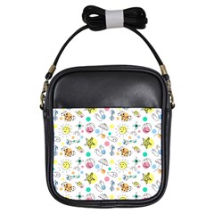 Summer Pattern Colorful Drawing Doodle Girls Sling Bag by Bakwanart