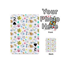 Summer Pattern Colorful Drawing Doodle Playing Cards 54 Designs (mini) by Bakwanart