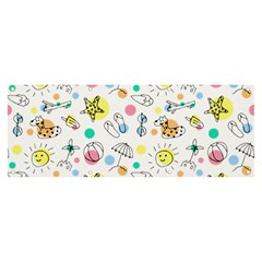 Summer Pattern Colorful Drawing Doodle Banner And Sign 8  X 3  by Bakwanart