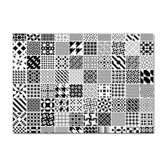 Black And White Geometric Patterns Sticker A4 (10 pack)