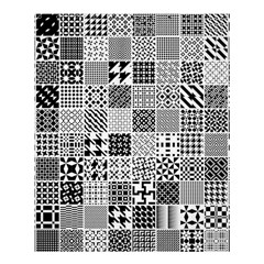 Black And White Geometric Patterns Shower Curtain 60  x 72  (Medium) 