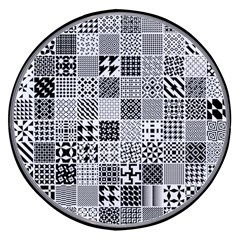 Black And White Geometric Patterns Wireless Fast Charger(Black)