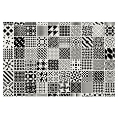 Black And White Geometric Patterns Banner and Sign 6  x 4 