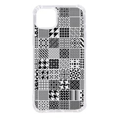 Black And White Geometric Patterns iPhone 14 Plus TPU UV Print Case