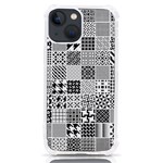 Black And White Geometric Patterns iPhone 13 mini TPU UV Print Case Front