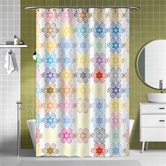 Spirals Twirls Abstract Geometric Art Pattern Shower Curtain 48  X 72  (small)  by Bakwanart