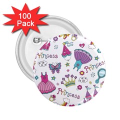 Princess Element Background Material 2 25  Buttons (100 Pack)  by Bakwanart