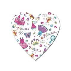 Princess Element Background Material Heart Magnet by Bakwanart