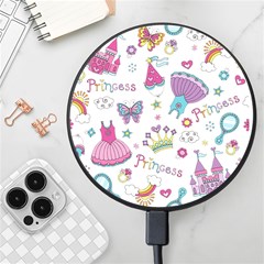 Princess Element Background Material Wireless Fast Charger(black) by Bakwanart