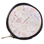 Weather Umbrella Rain Cloud Seamless Doodle Pattern Mini Makeup Bag Back