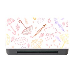 Weather Umbrella Rain Cloud Seamless Doodle Pattern Memory Card Reader With Cf by Bakwanart