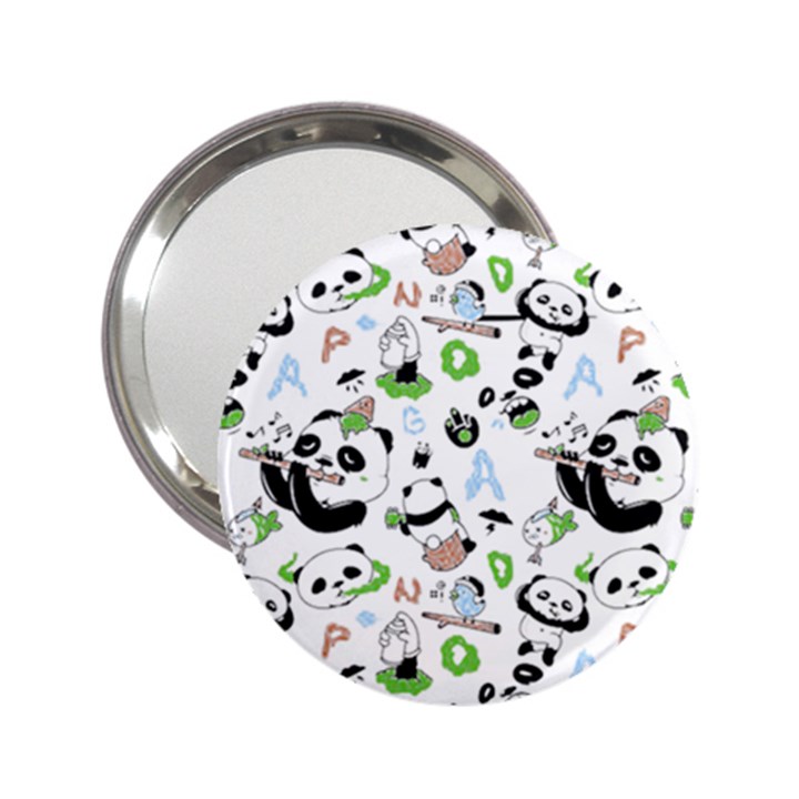 Giant Panda Bear Pattern 2.25  Handbag Mirrors