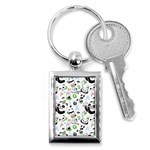 Giant Panda Bear Pattern Key Chain (Rectangle) Front