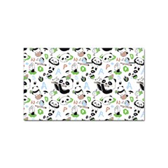 Giant Panda Bear Pattern Sticker (rectangular) by Bakwanart