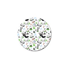 Giant Panda Bear Pattern Golf Ball Marker (10 Pack) by Bakwanart