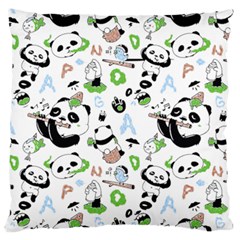 Giant Panda Bear Pattern Large Cushion Case (two Sides) by Bakwanart