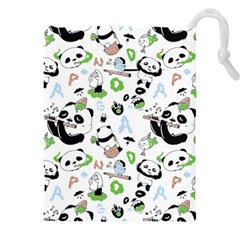 Giant Panda Bear Pattern Drawstring Pouch (4xl) by Bakwanart