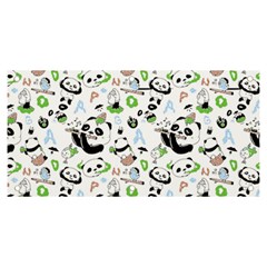 Giant Panda Bear Pattern Banner And Sign 6  X 3  by Bakwanart