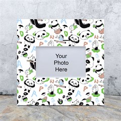 Giant Panda Bear Pattern White Box Photo Frame 4  X 6  by Bakwanart