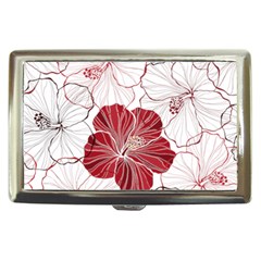 Red Hibiscus Flowers Art Cigarette Money Case by Bakwanart