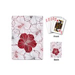 Red Hibiscus Flowers Art Playing Cards Single Design (Mini) Back