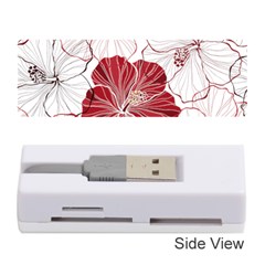 Red Hibiscus Flowers Art Memory Card Reader (stick) by Bakwanart