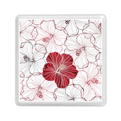 Red Hibiscus Flowers Art Memory Card Reader (square) by Bakwanart