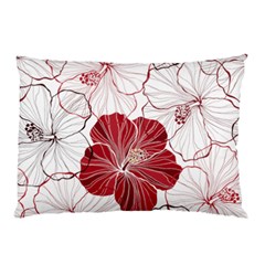 Red Hibiscus Flowers Art Pillow Case (two Sides) by Bakwanart