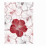 Red Hibiscus Flowers Art Small Garden Flag (Two Sides) Front